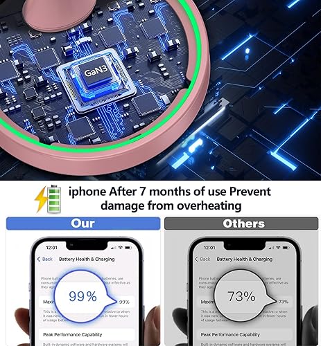 Miniatura 5 de Soporte de cargador inalámbrico magnético de 15 W, cargador rápido Mag-Safe para iPhone 1717 Pro17 Air  17 Pro Max 1615141312 serie imán estación de