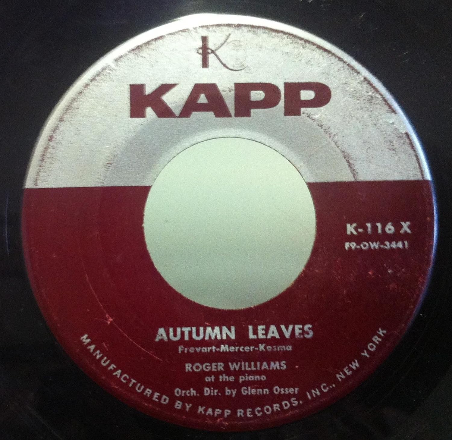 Roger Williams: Autumn Leaves B/w Take Care por Artista não identificado — capa do álbum