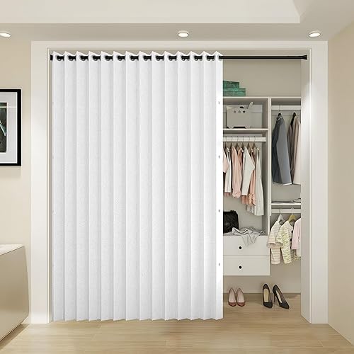 Miniatura 2 de Persianas verticales de tela, 100% opacas, cortina vertical para puertas, panel de puerta corredera, 1 panel, 100 pulgadas de ancho x 84 pulgadas de