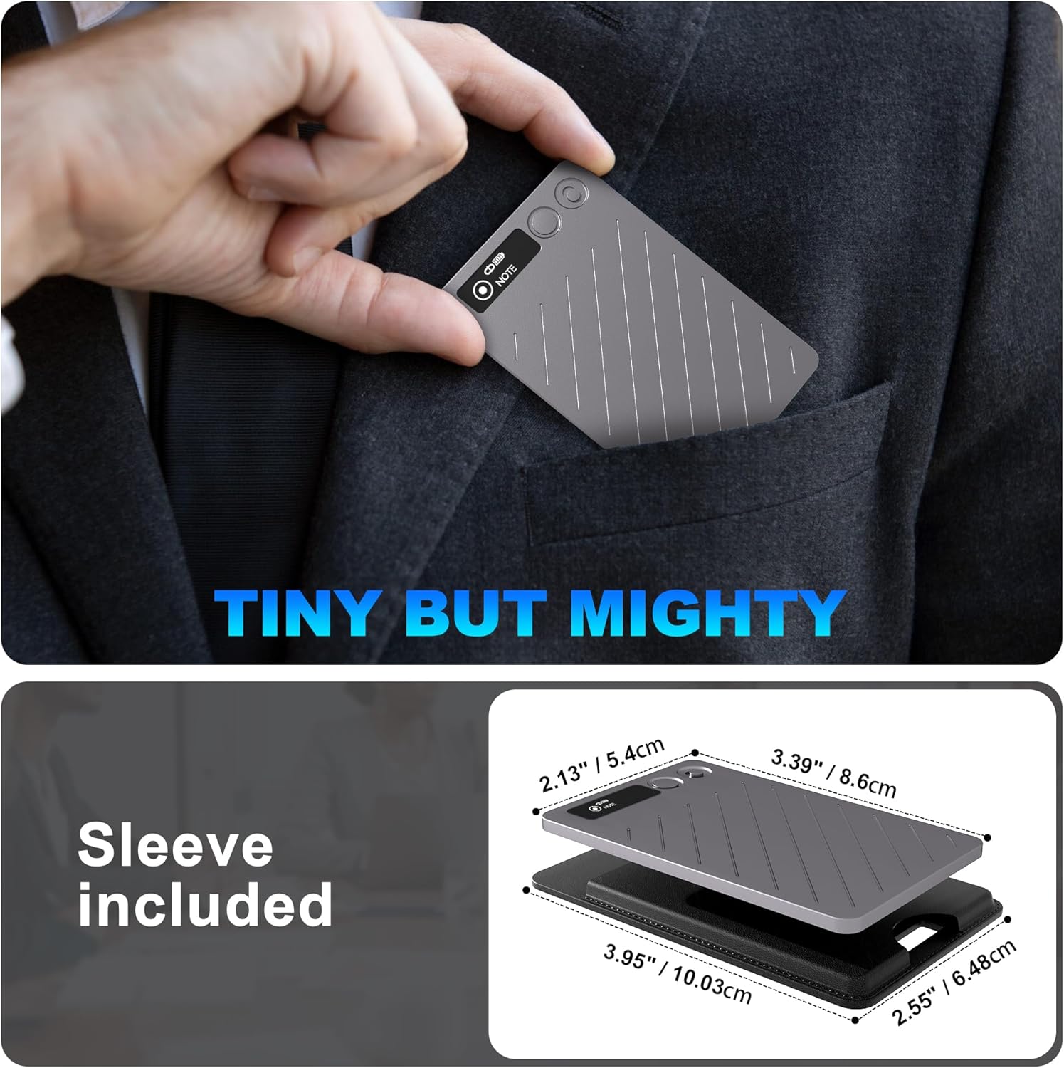 AI Voice Recorder, LCD Screen Display, 64GB Memory, Support 118 Languages | Digital Voice Recorder w/Case, App Control, Transcribe & Summarize with AI, for Meetings, Lectures, Calls