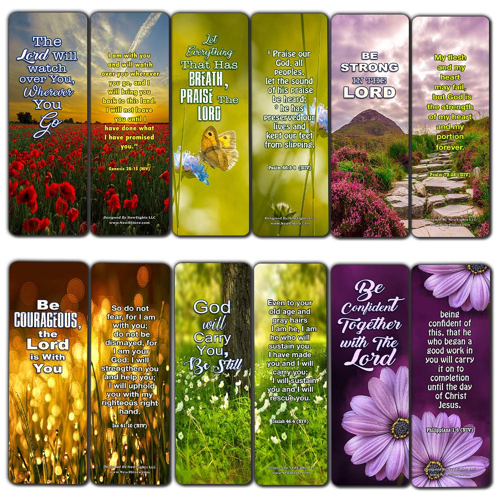 Bible Verses About Trusting God Bookmarks (60 Pack) - Perfect Giftaway for Sunday School