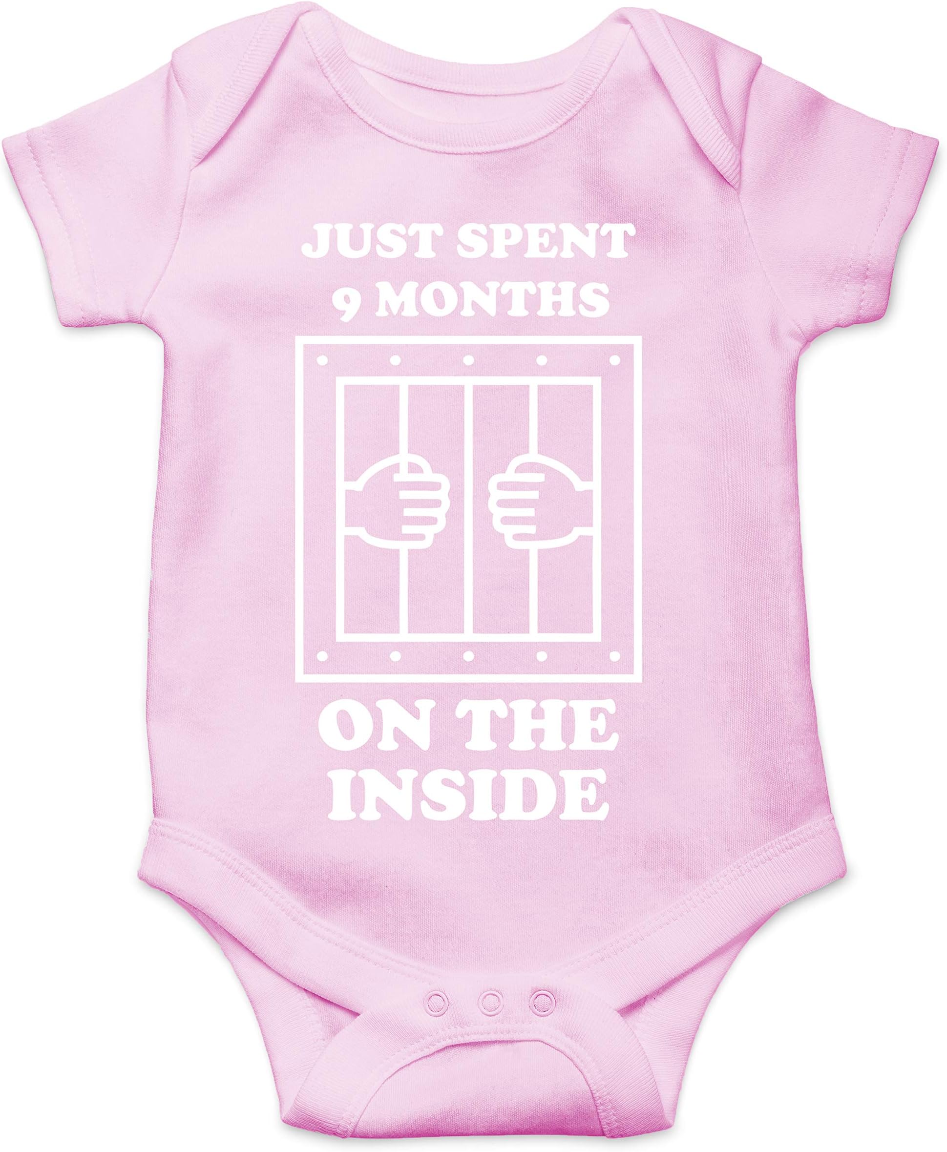 FunnwearI Just Spent 9 Months On The Inside - Funny Baby Essentials Bodysuit - Newborn Baby Girl Clothes
