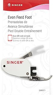 SINGER | Even Feed / Walking Presser Foot - Fork, Perfect for Matching Stripes & Plaids, Quilting & Sewing with Pile Fabrics - Sewing Made Easy