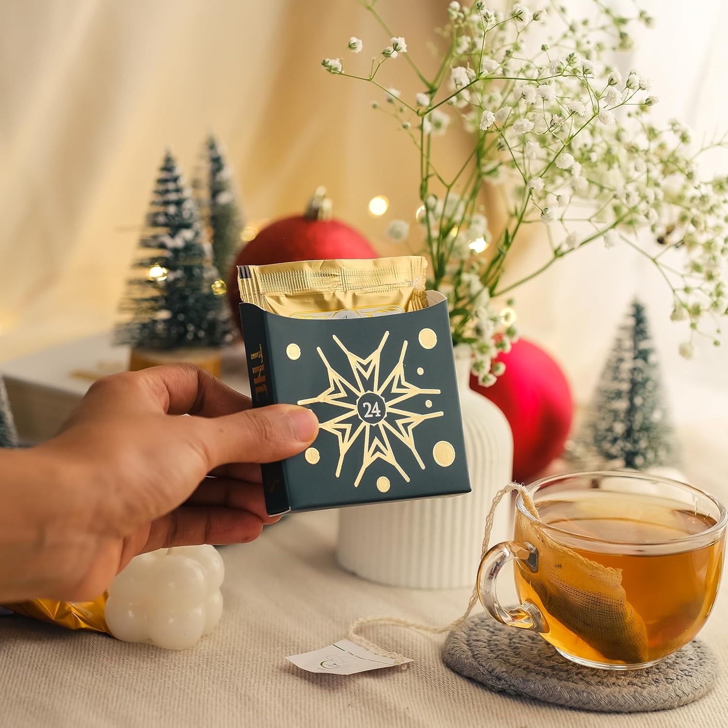The Vedas Tea Advent Calendar Gift Set 2025 | 24 Unique Flavours | Advent Calendar For Adults | Top christmas gifts for men/women | Tea Gift Sets