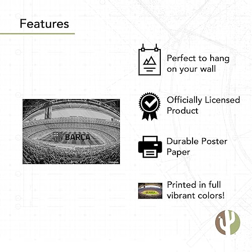 Miniatura 3 de Desert Cactus FC Barcelona - Póster de fútbol de fútbol de 24 x 36 pulgadas, decoración oficial para fanáticos (24 x 36, estilo L)