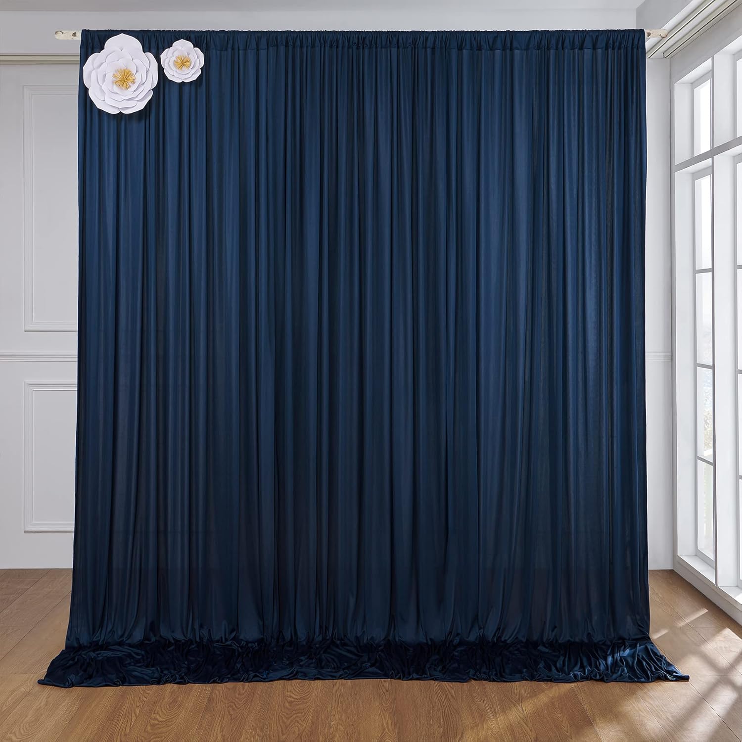 Amazon.com: 10ftx10ft Navy Blue Backdrop Curtain Panels for Parties