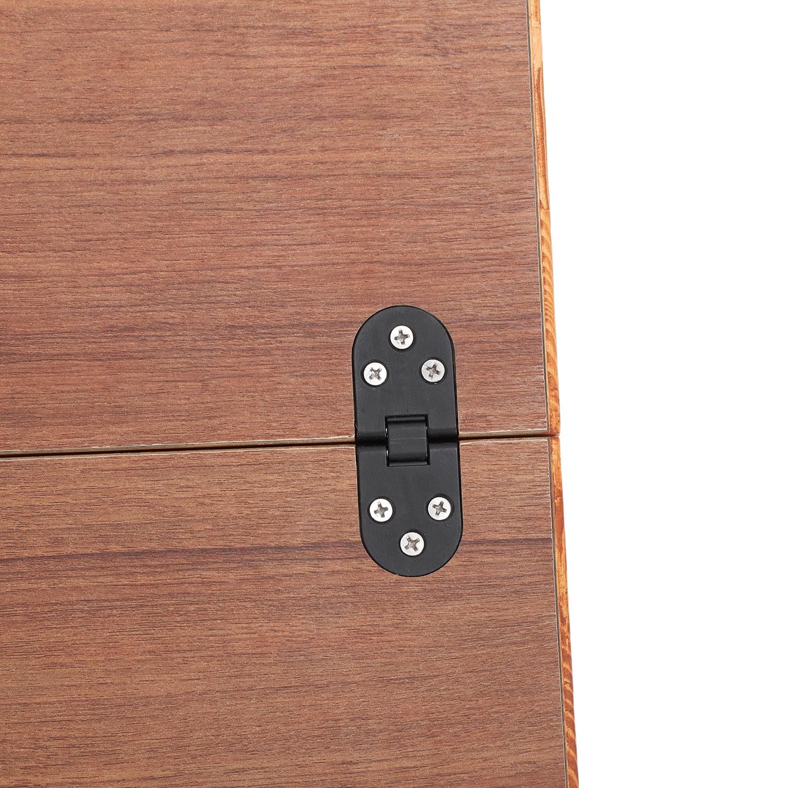 Piano Tavolo per Barca RV, Piano di Lavoro Pieghevole in Legno Massello da 31,49x15,74 Pollici con 2 Portabicchieri in Acciaio Inossidabile, per Yacht (Marrone (595x580 mm/23,43x22,83