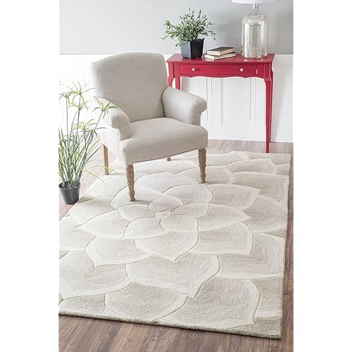nuLOOM GOL Hand Tufted Wool Area Rug, 8' 3" x 11', Ivory