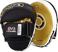 RIVAL RPM7 Fitness Plus Punch Mitts - Curved Ergonomic Design, Comfort Wrist Strap, Padded Protection for Boxers & Trainers