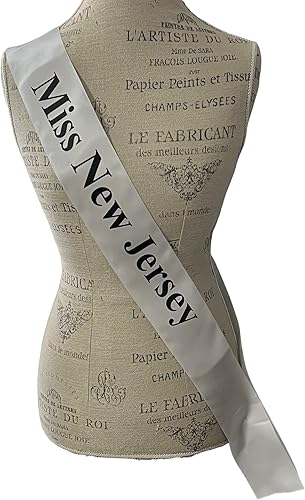 Miniatura 2 de Rock Your Ribbon This Halloween with our Novelty Miss New Jersey cross body pageant sash with adjustable pin, One side fits most including children,