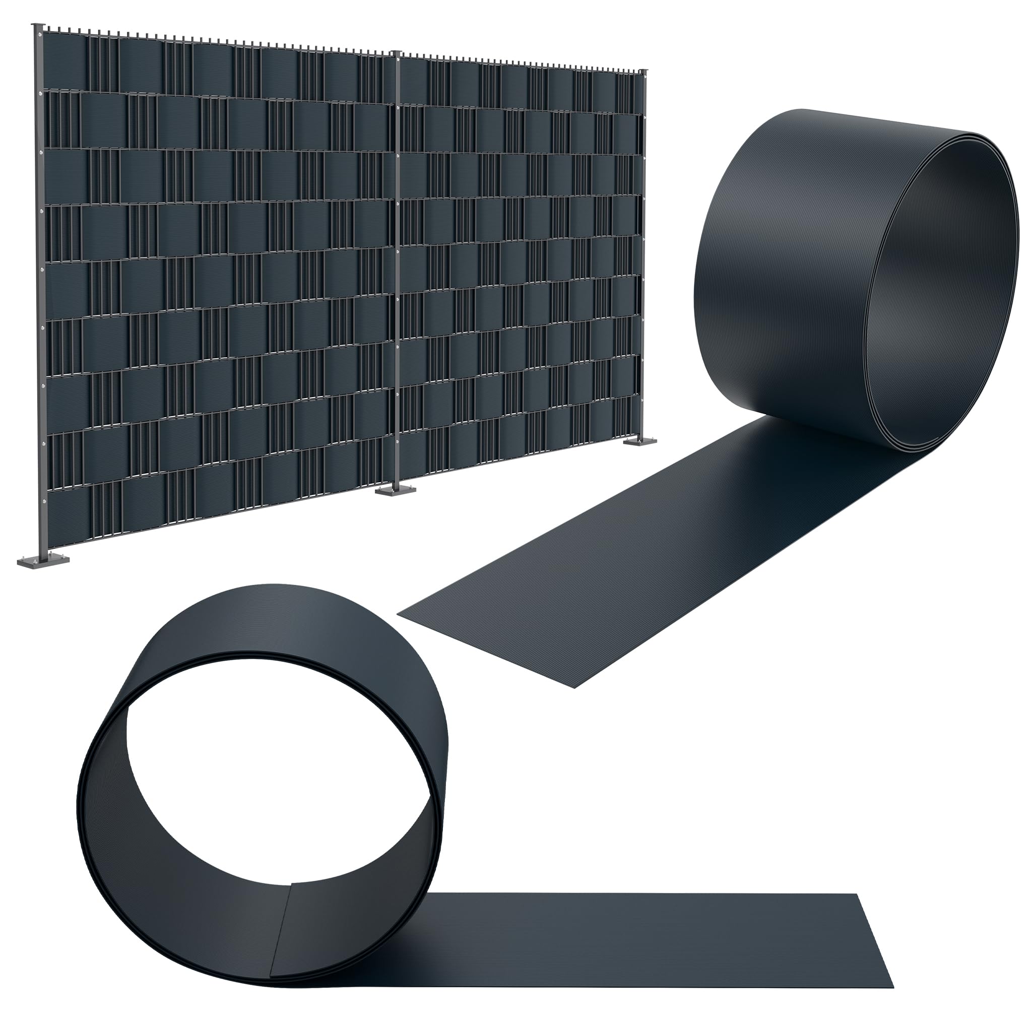 Mucola Sichtschutzstreifen Sichtschutz 10X PVC Sichtschutzstreifen Zaunfolie Windschutz Garten, (10er Set, 10-St., Sichtschutzstreifen), Hart PVC