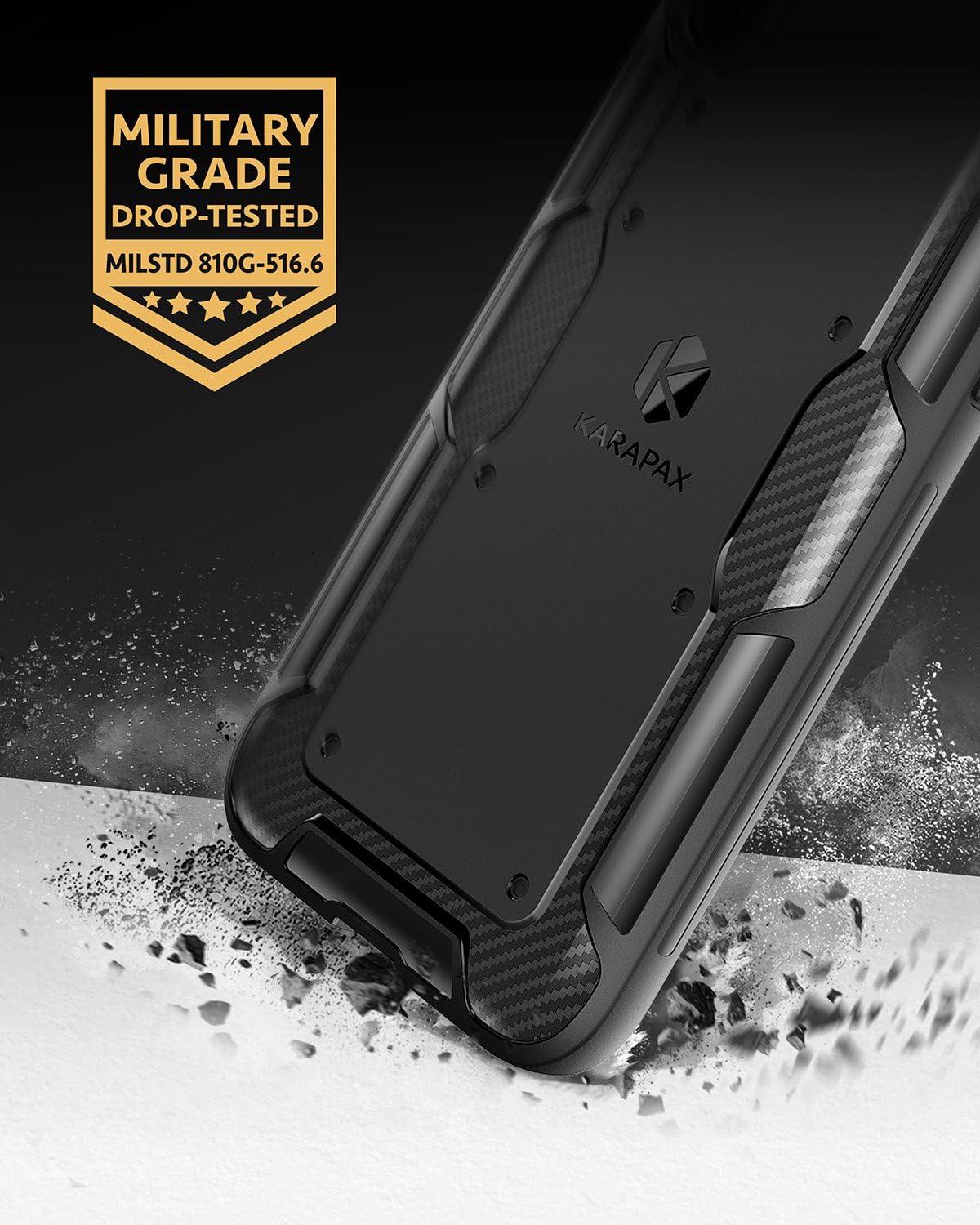 Anker iPhone X Case, iPhone 10 Case, KARAPAX Shield Case Soft TPU Cover [Support Wireless Charging] [Thin Slim Fit] [Anti Scratch] with Carbon Texture and Good Grip for Apple 5.8 in iPhone X