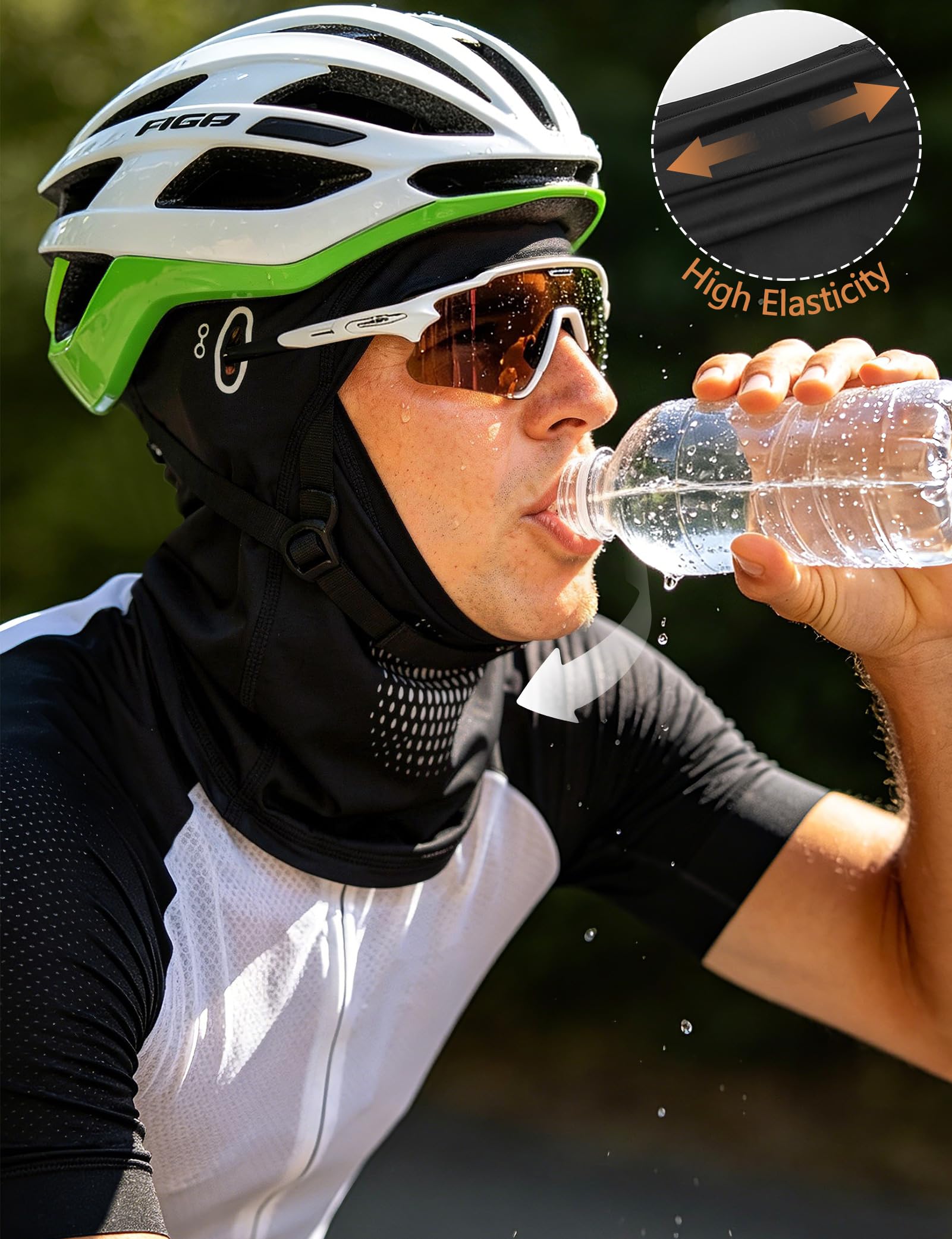 MELLIEX Pasamontañas para Hombre y Mujer, Multifuncional Balaclava Verano Seda de Hielo Máscara de Ciclismo para Ciclismo, Moto