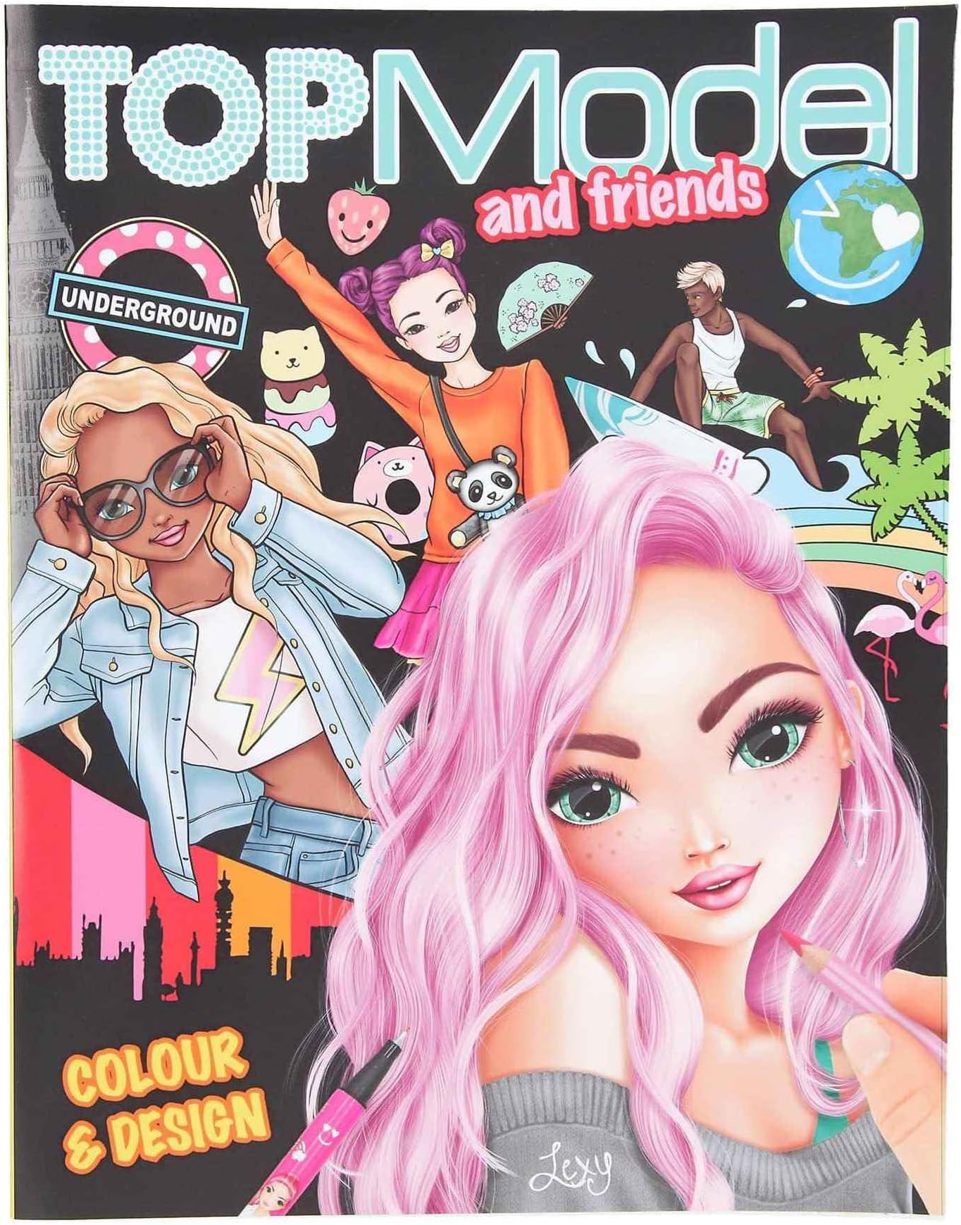 Colouring and Creation Album Top Model Colour and Design Book