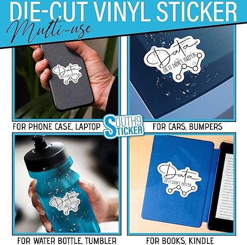 Miniatura 2 de Calcomanías de vinilo troqueladas con texto en inglés "Data Or It Didn't Happen", cita divertida, inclusión de SPED, terapeuta de ABA, BCBA, para