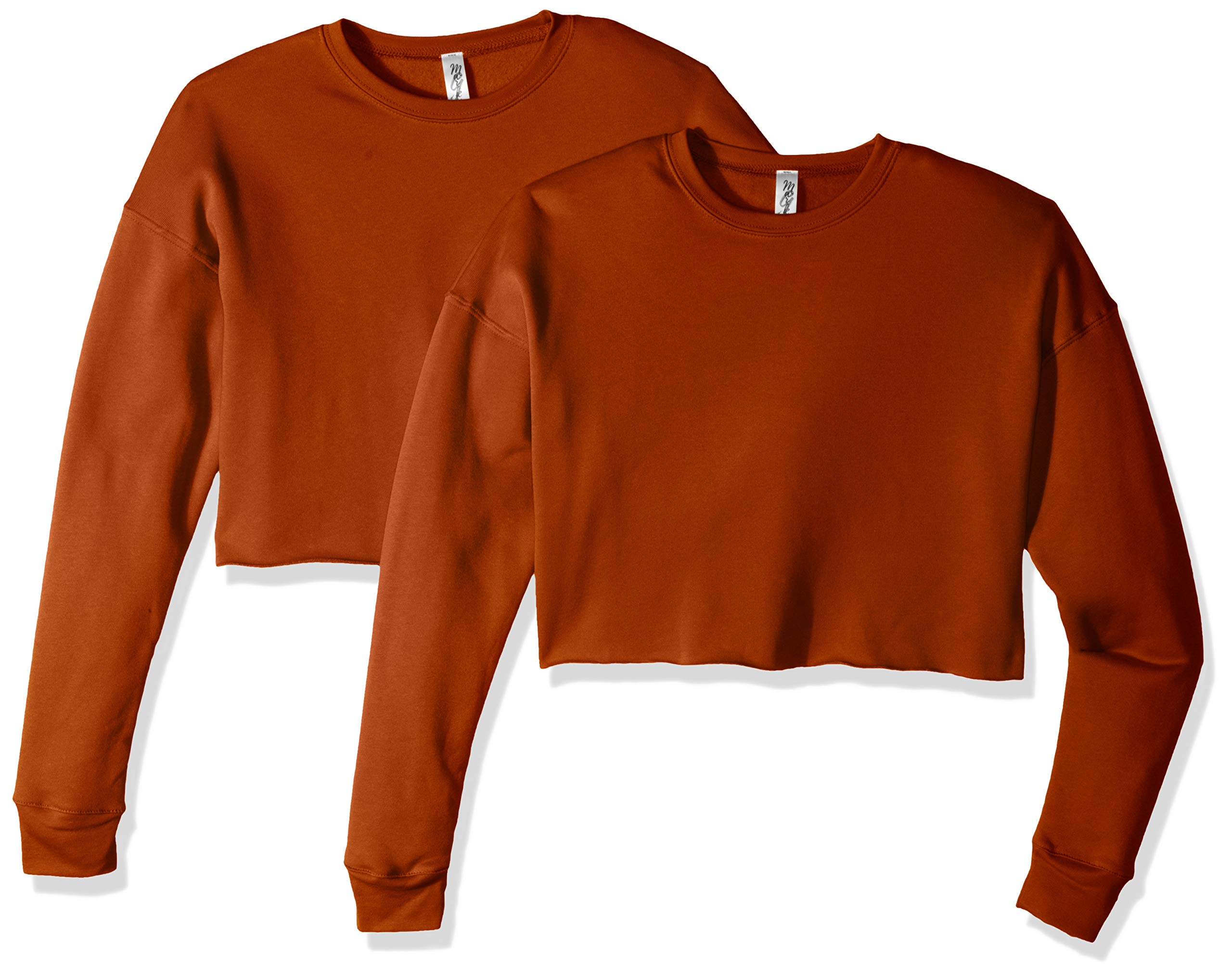 Marky G Apparelwomens Cropped Fleece Crew - 2 Pack Sweatshirt