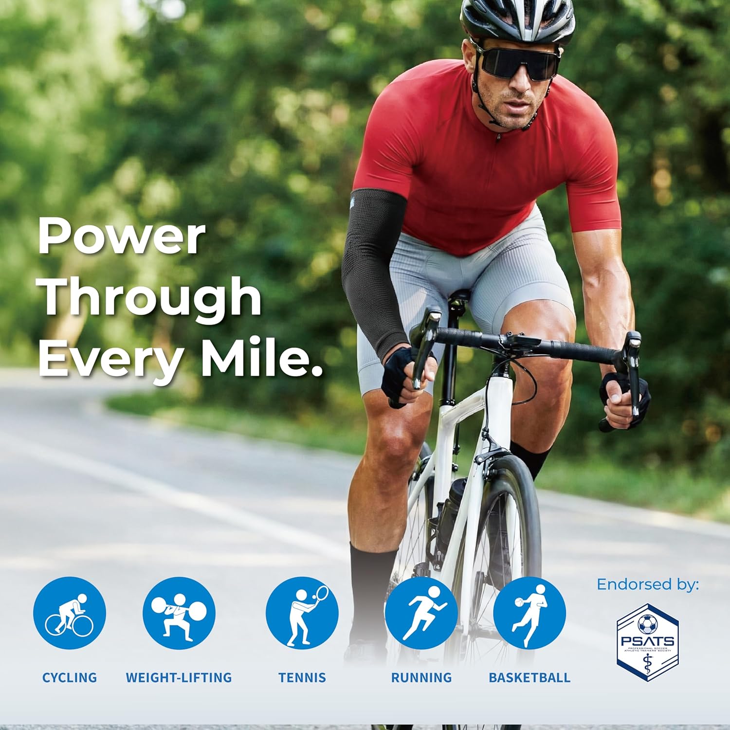 LP SUPPORT 668 Compression Arm Sleeve for Workouts, Sports & Weightlifting, Golf and Tennis Elbow Pain relief for Men & Women - Image 6