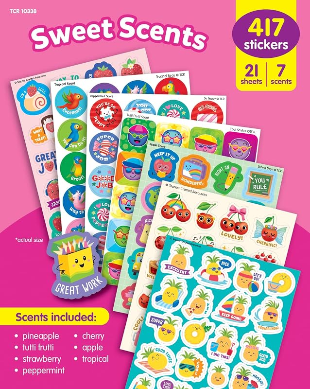 Teacher Created Resources Sweet Scents Smelly Stickers Variety Pack (TCR10338)