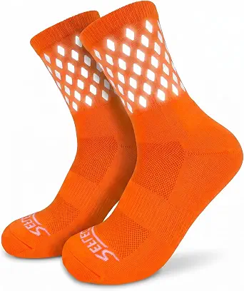 ReflecToes Reflective Socks for Cycling and Running - High Visibility Night Safety Gear