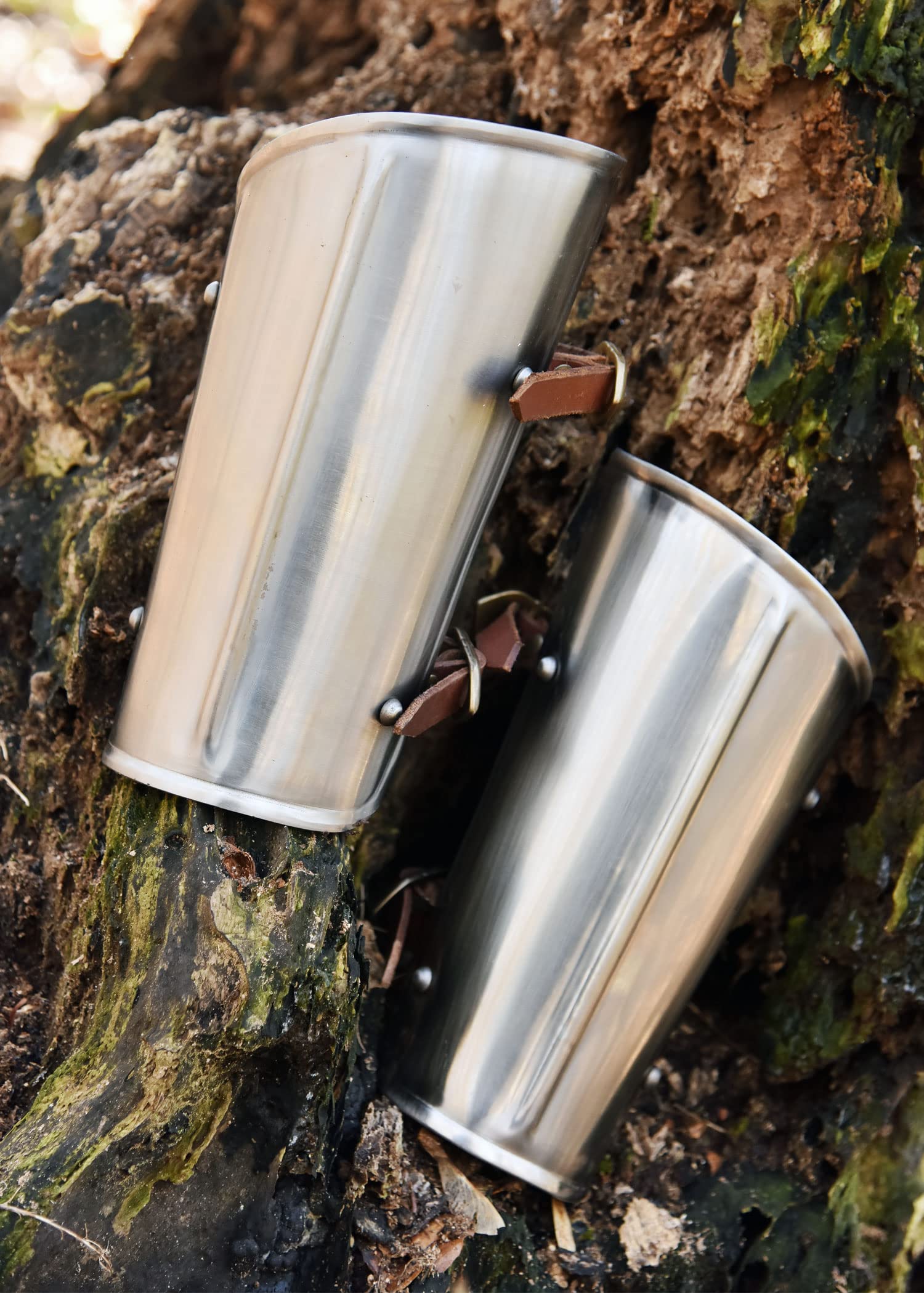 Battle-Merchant - Armschienen aus Stahl Paar - Armschützer Armstulpen - Ritterrüstung - Mittelalter