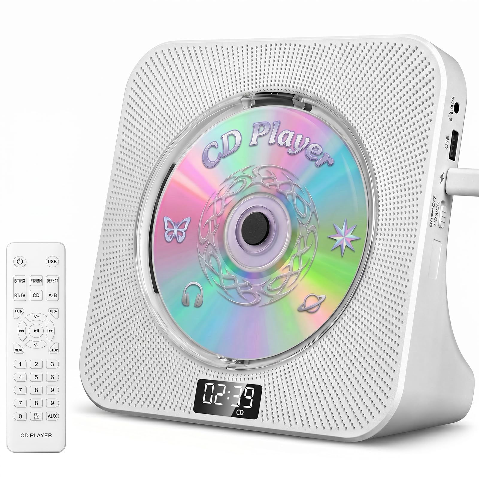 Gueray CD Player Portable Bluetooth Desktop CD Players for Home