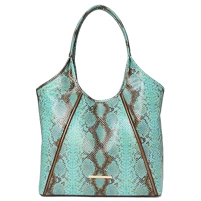 Brahmin Iona Cross Body Handbags Turquoise Stone, Leather