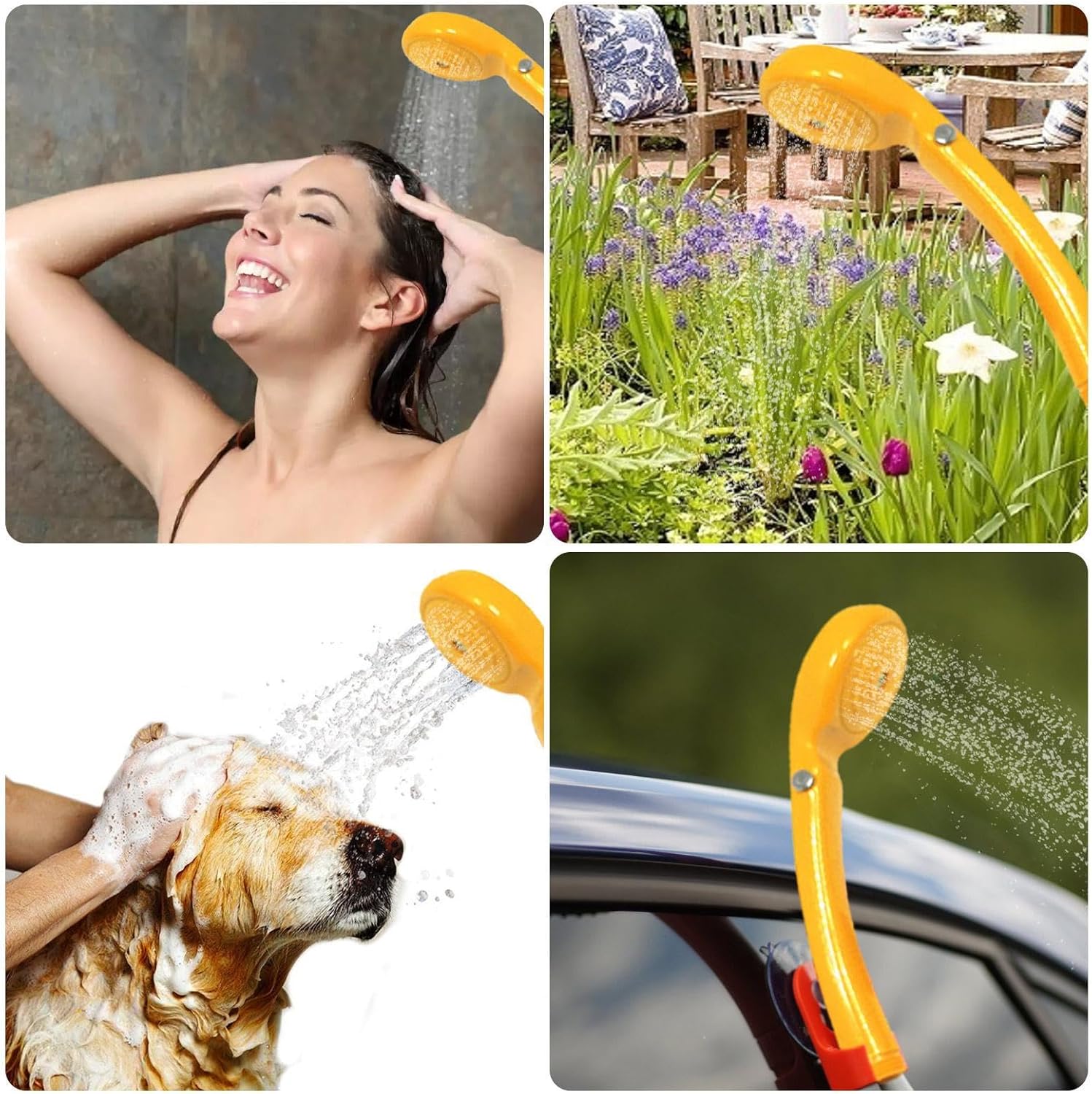 Portable Camping Shower for Outdoor | 12V Electric Outdoor Camp Shower Pump - Handheld Camping Showers with Head, Gear, Powered by Car Cigarettes