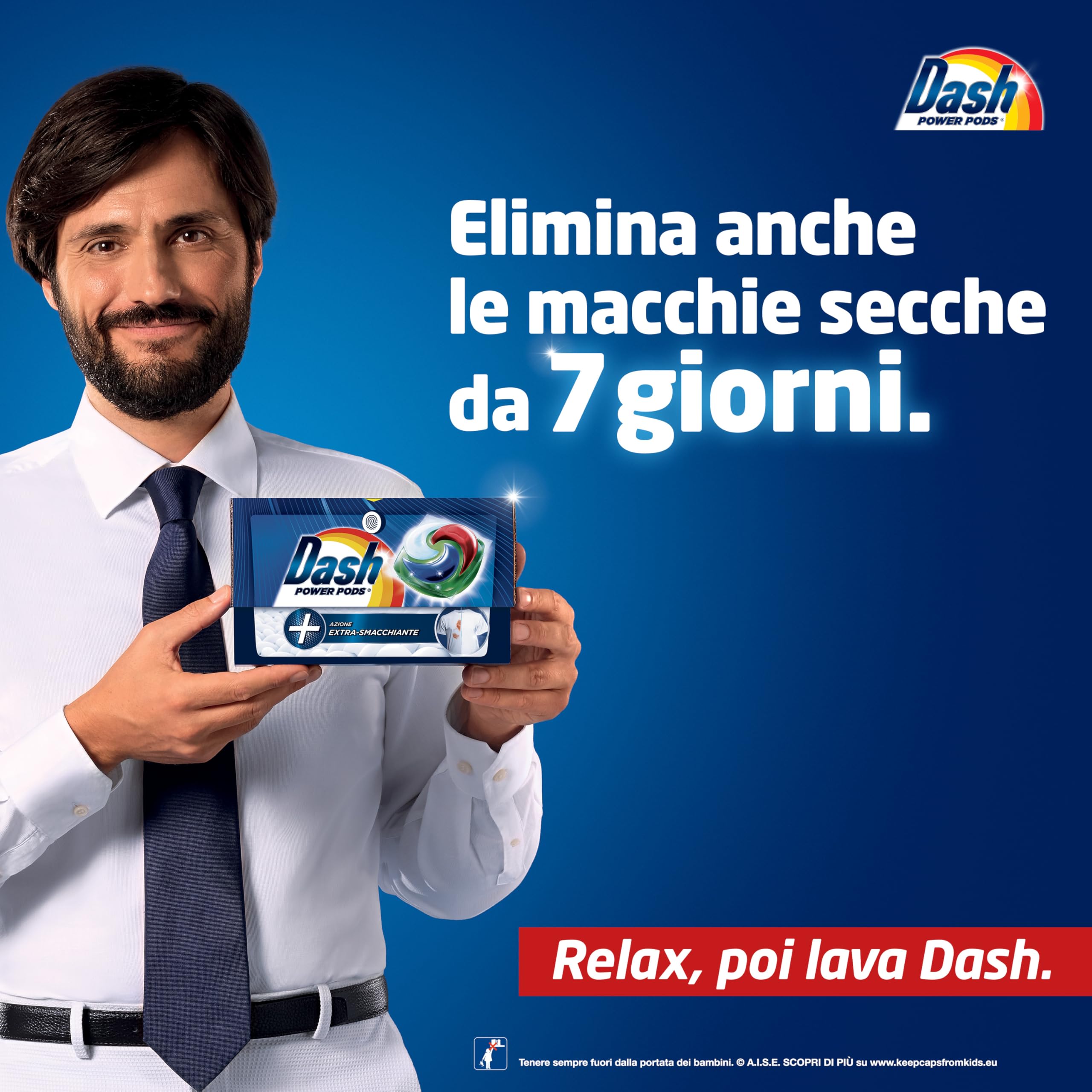 Dash Pods Detersivo Lavatrice In Capsule, 132 Lavaggi (44x3), Classico, Rimuove Le Macchie, Efficace Anche A Freddo E In Cicli Brevi