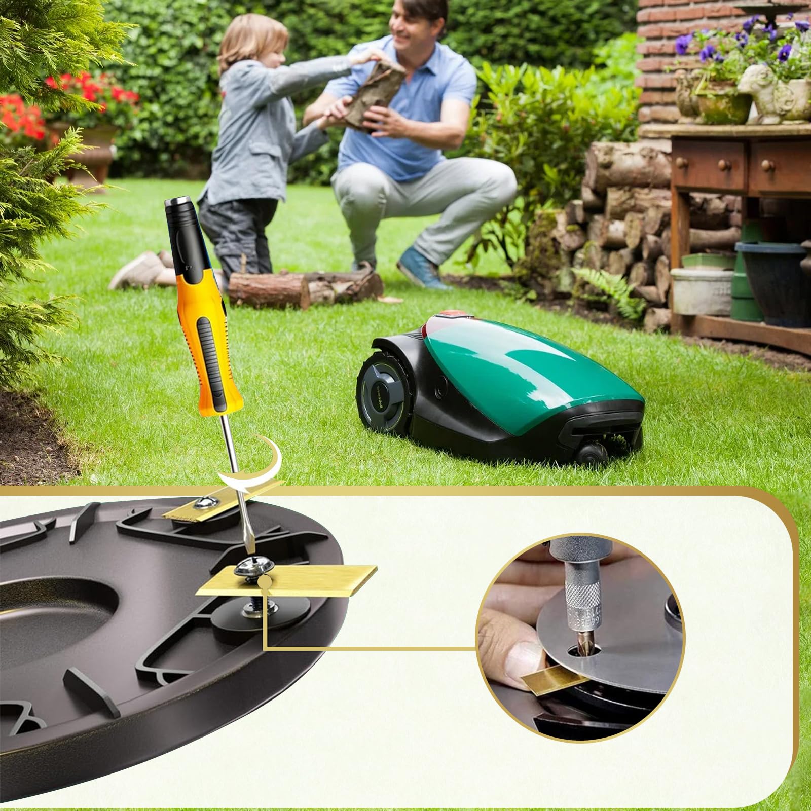 Zestaw 30 noży robot kosiarki z odpowiednimi śrubami - uniwersalne ostrza wymienne - zapasowe noże do WORX, Landroid, Lanmower