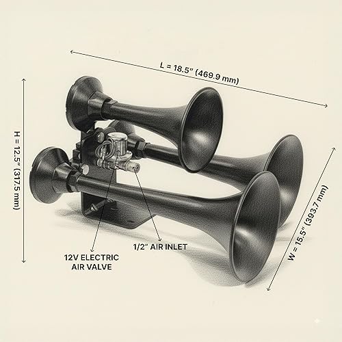 Miniatura 3 de HornBlasters Outlaw 127 kit de bocina de tren