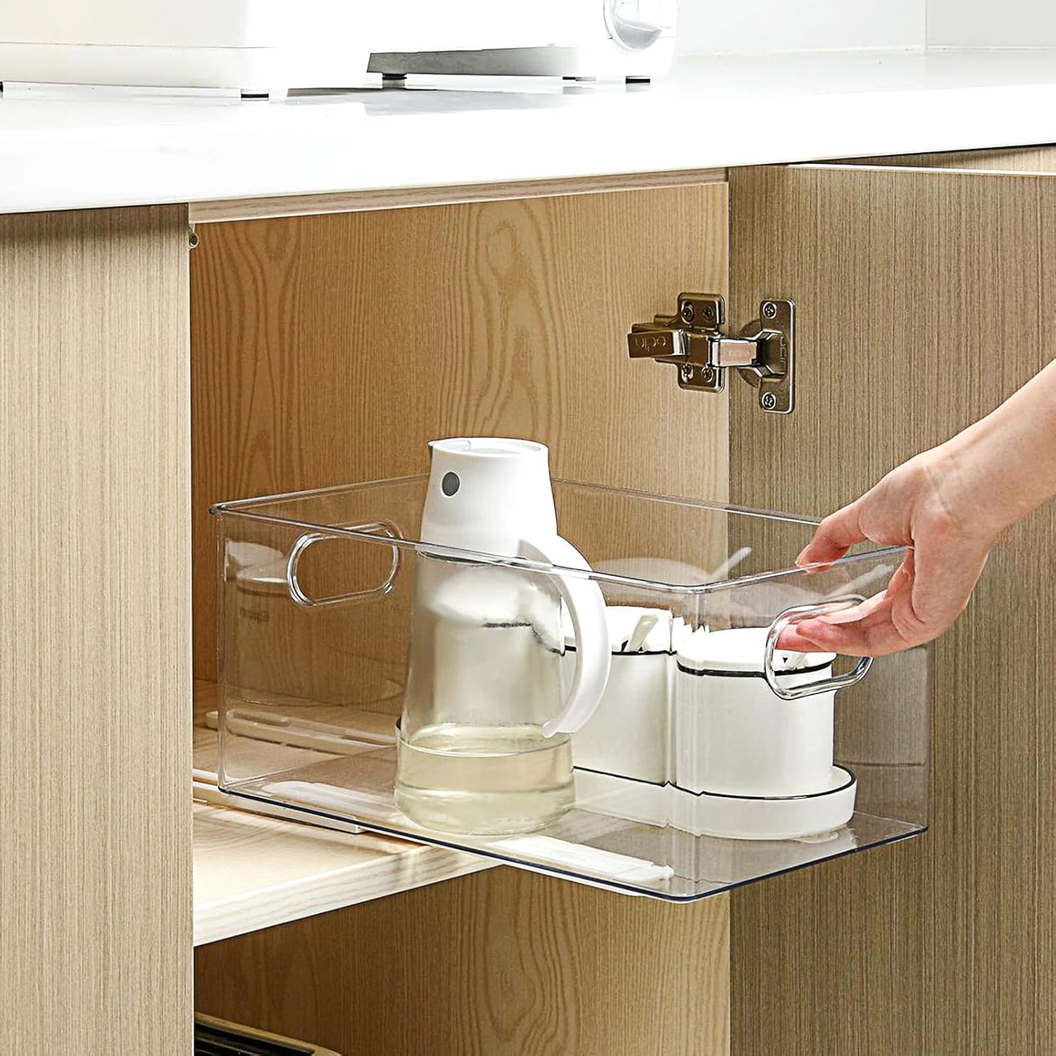 Track Bar Slide Rail Storage Box with DIY Slide Rails for Kitchen Bedroom Dormitory Organization, Multi-Purpose for Household Use