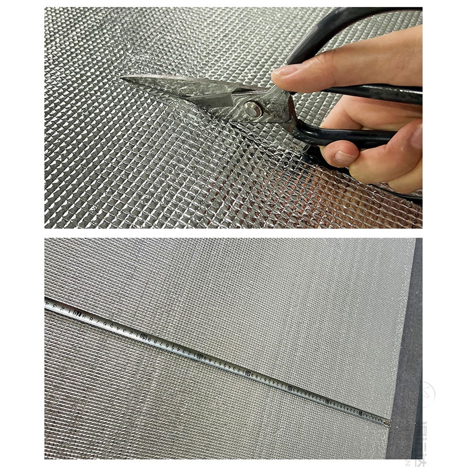 Doppia pellicola isolante for finestre in foglio di alluminio | 1x (1-20) m for il camper: pellicola riflettente for la privacy(1x18m/3.3x59ft)
