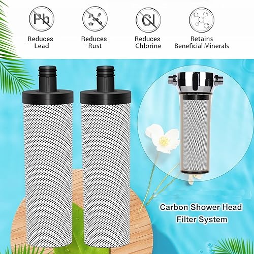 Miniatura 3 de Water Fiter - Filtro de cabezal de ducha AQUAYOUTH 2.0, sistema de filtro de cabezal de ducha de carbono, elimina metales pesados y cloro (paquete