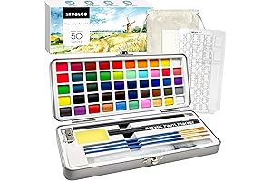 Watercolor Paint Set 50 Colors, Perfect for Travel, Sketching, and Painting