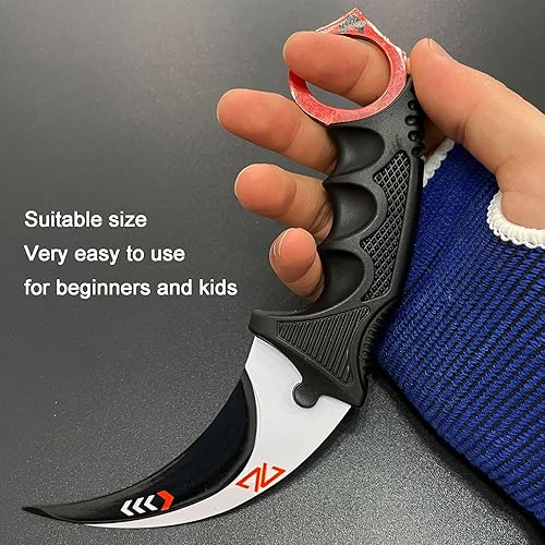 Miniatura 5 de MSGumiho Karambit - Cuchillo de entrenamiento de karambit sin ofensivo, cuchillo de entrenamiento de práctica de acero inoxidable, cuchillo de