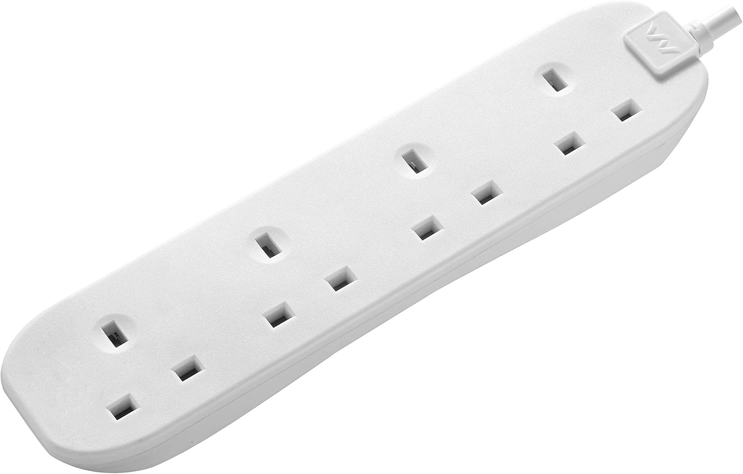 Masterplug BSG3MP Four Socket Long Extension Lead, 3 Metres, 13 Amp, White Amazon.co.uk DIY