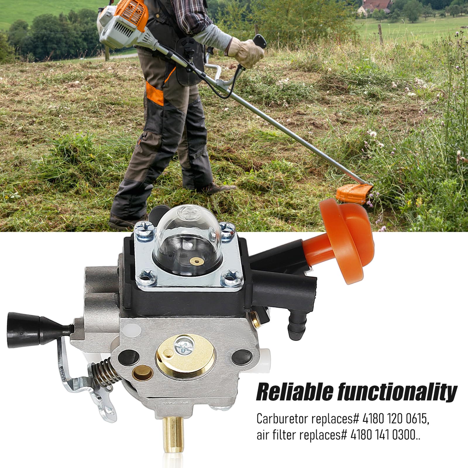 Replacement Carburetor For Stihl FS91R, FC111, KM91R Trimmers & More – Compatible With 4180 120 0618