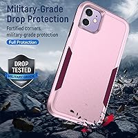 Vista 2 de Yiakeng Funda para iPhone 11, iPhone 11 con protector de pantalla HD, PC híbrida + TPU a prueba de golpes Defender Pioneer Anti-Shock Phone Case