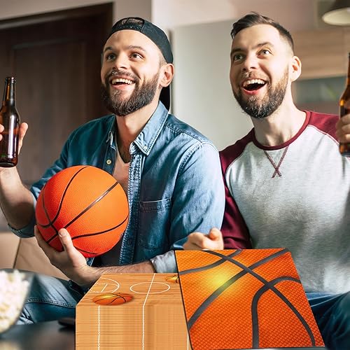 Miniatura 5 de Servilletas de baloncesto para fiesta, 40 unidades, servilletas de papel para fiesta de cumpleaños, servilletas de pelota deportiva para niños y