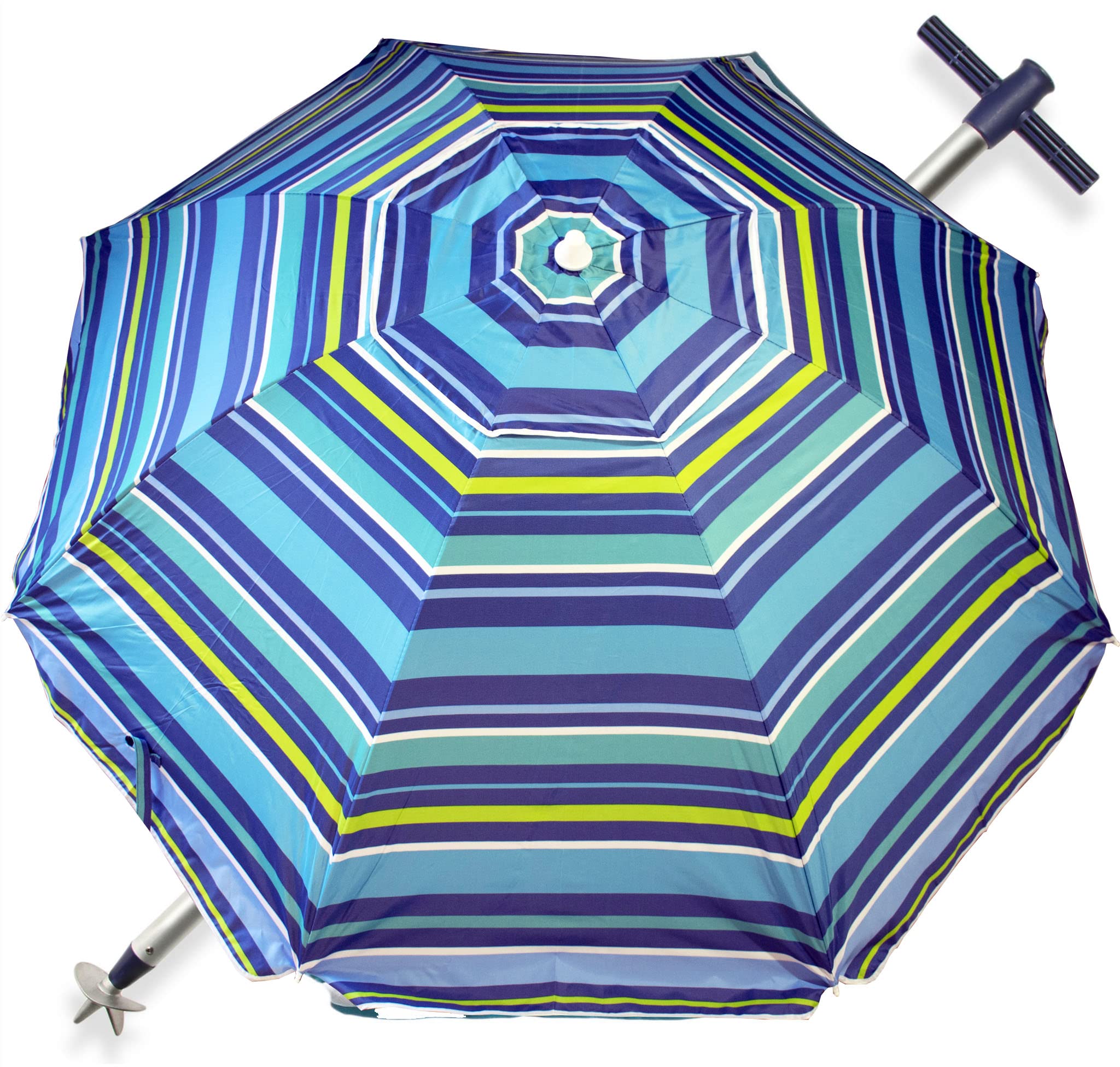 Pincho Large Beach Umbrella 200 cm Wind-proof up to 35 km/h, Aluminium, 8 Fibreglass Ribs, Weight 1.6 kg