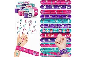 48PCS Gymnastics Party Favors 24PCS Tattoos 24PCS Slap Bracelets Wristbands