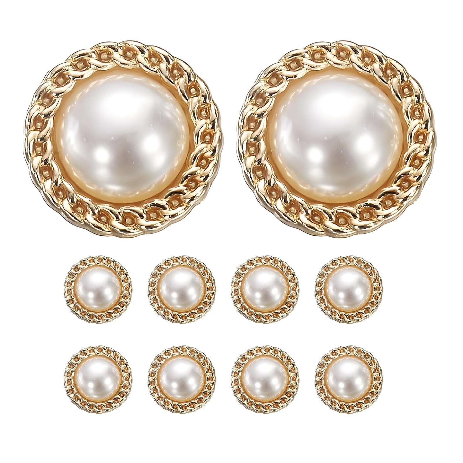 10PCS Button for Clothes, Buttons for Blazer, Golden Buttons for Women, Coat Buttons and Shirt Button, Formal Wear, DIY Tailoring & Costume Design, 1.5 cm-picture-32