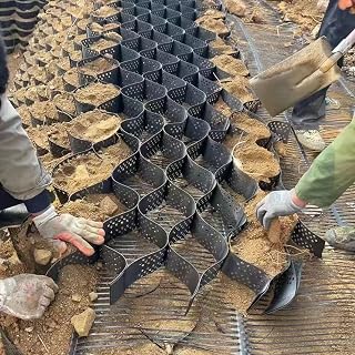 Shed Base Ground Stabilizer, Polypropylene Gravel Base for Outdoor Landscaping/Driveway/RV Camper, Retaining Wall Grass Control Grids 2inch Geogrid (Color : WxL, Size : 2x7m/6.5x23ft)