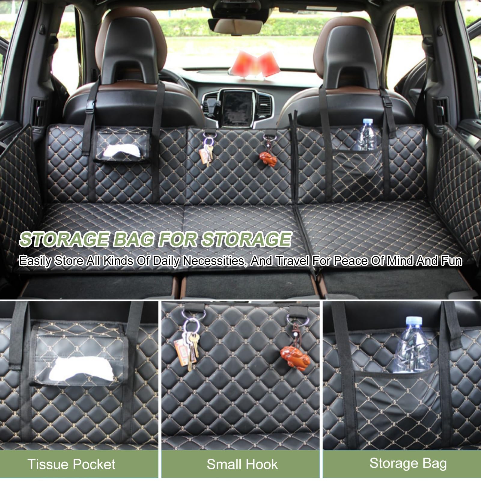 Car Back Seat Extender Mattress – Foldable Travel Bed For SUV & Hatchback Sleeping, 42x128cm