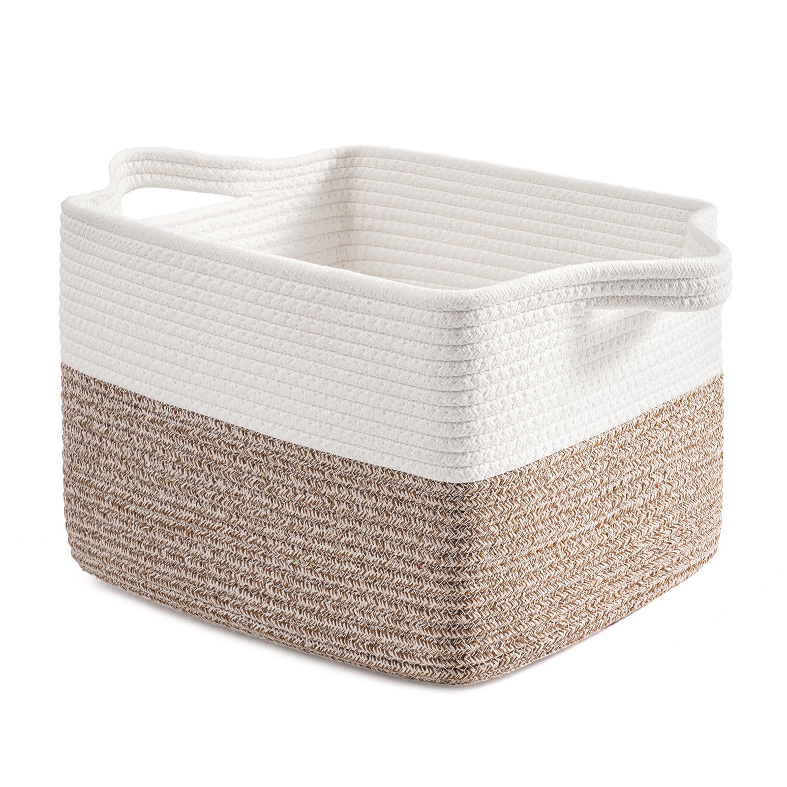 Timeyard Men's Brown Cube Storage Bins Shelf Baskets For Toys Storage, Closet Storage Bins For Towel Book Clothes, Woven Basket For Shelves Baby Laundry Basket,