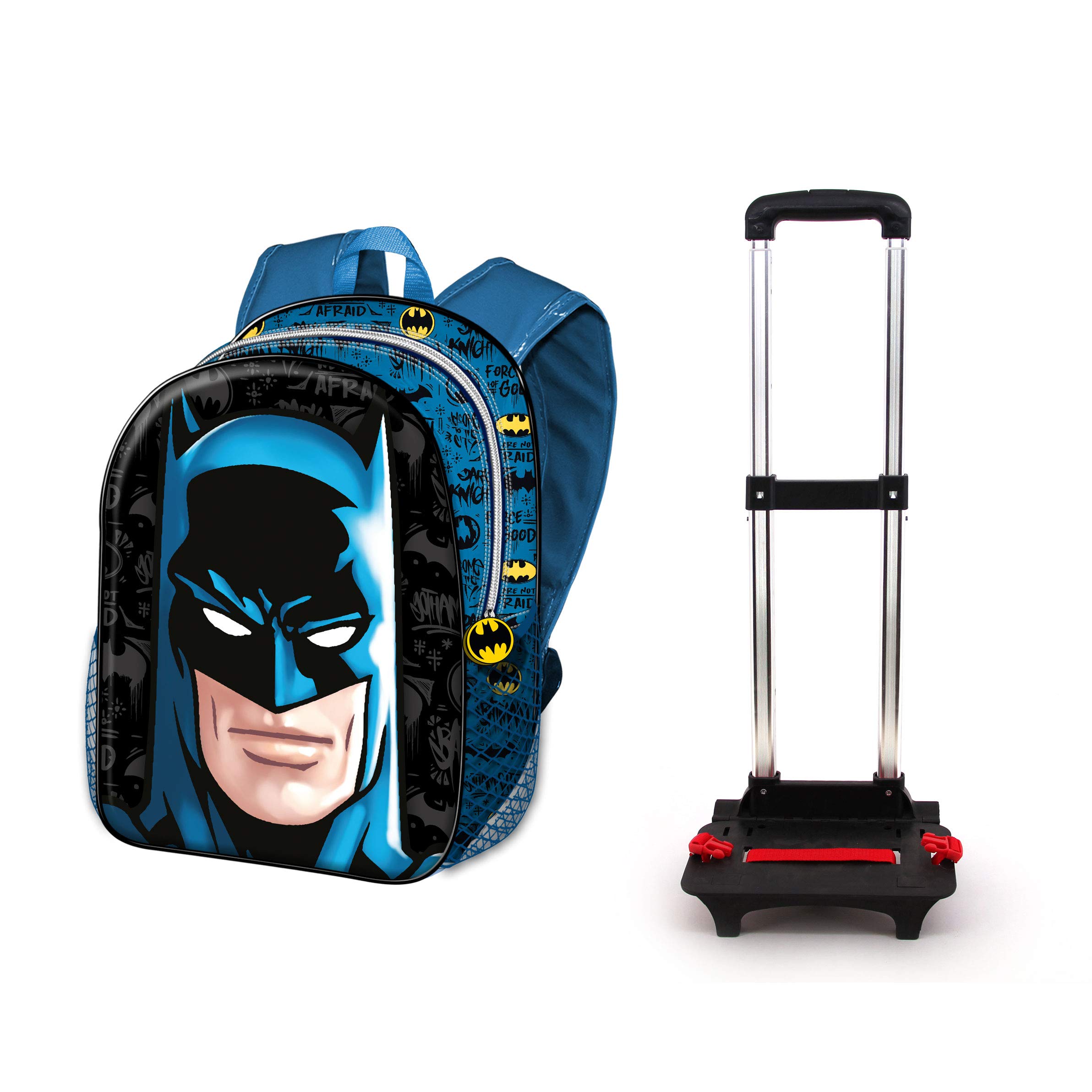 Batman Knight-Basic Trolley Backpack Casual Daypack, 48 cm, 18.2 liters, Multicolour