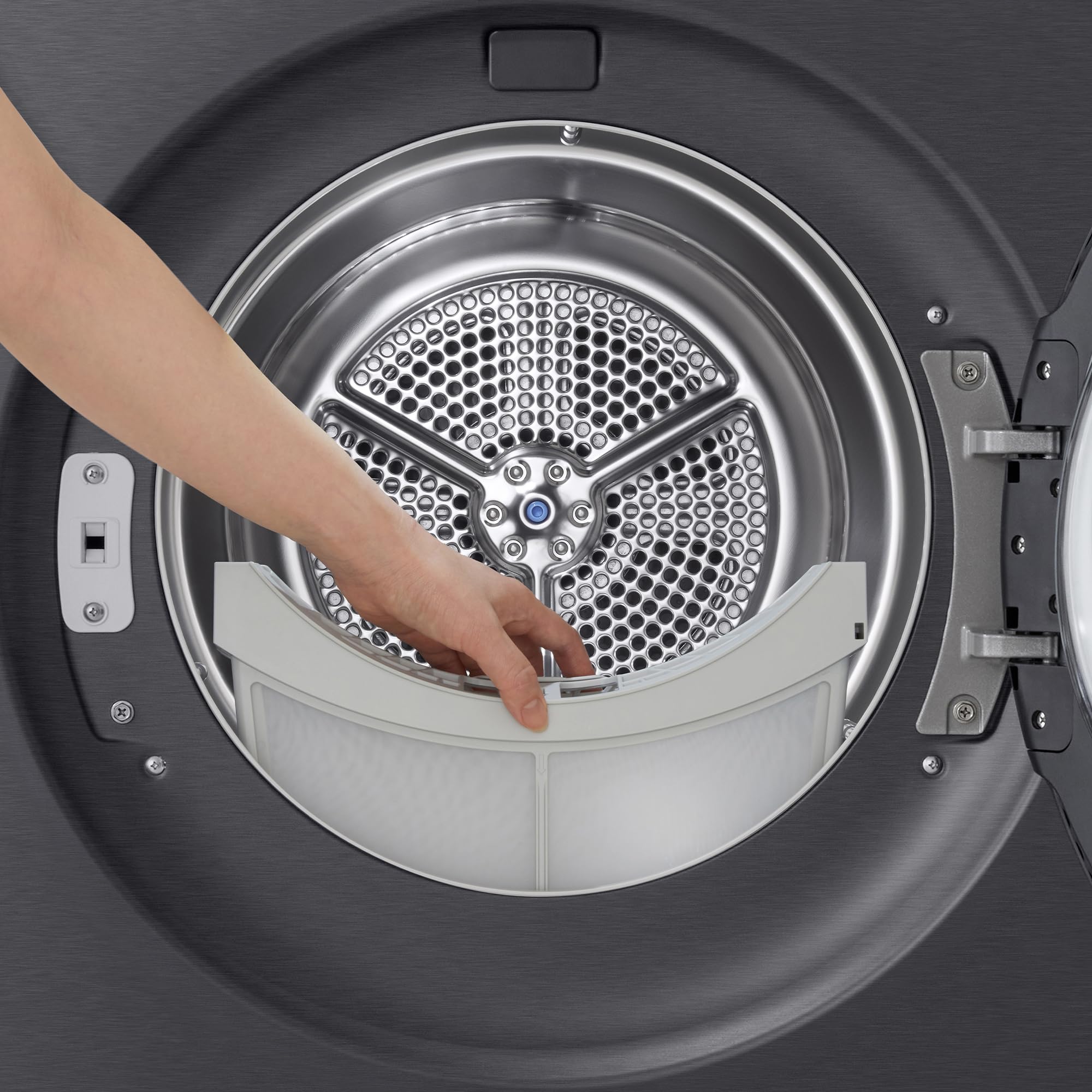 LG RT90X7B Trockner (B, 9 kg) mit Wärmepumpentechnologie (LED-Display, selbstreinigender Kondensator, Trockensensor) Matte Black