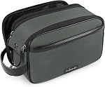 Sac de toilette pour hommes et femmes Portable Organisateur de voyage pour accessoires de toilette Kit Dopp léger imperméable Sac de rasage,Moyen-Noir