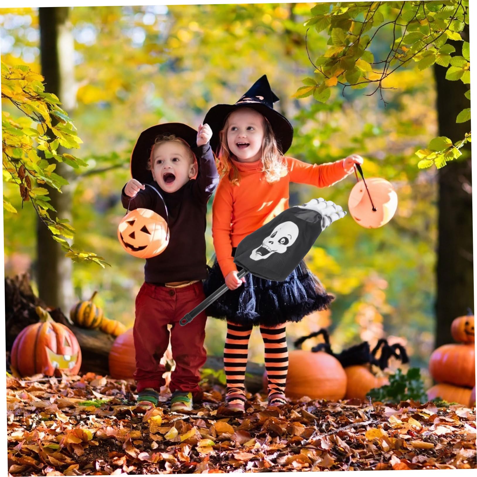 Alipis 1pc Halloween Palm Treat Bag Cute Pumpkin Storage Pouch for Trick Treating Material for Boys and Girls Halloween Parties and Festive Decorations