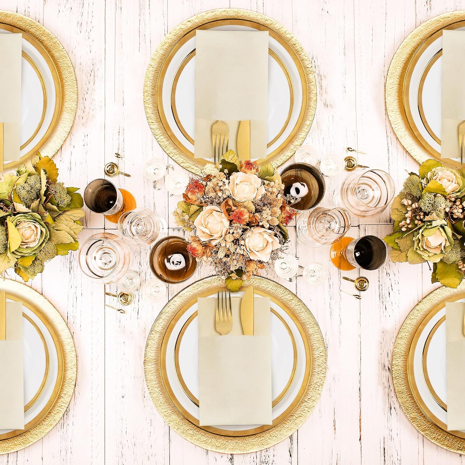 KAMMAK Dinner Napkins Disposable Beige Cloth like Paper Napkins with Pocket 100 Pack Folded Napkins Guest Hand Towel for Party Decoration, Wedding Reception, Bathroom and Kitchen (16.5 x 16.5 inch)